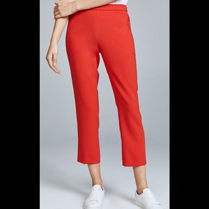 Theory Red Crepe Pull On Pants